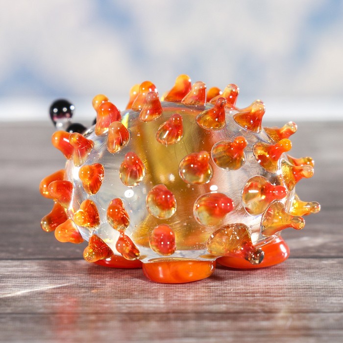 Сувенир стекло средняя фигурка "Еж" 5х4х4 см МИКС