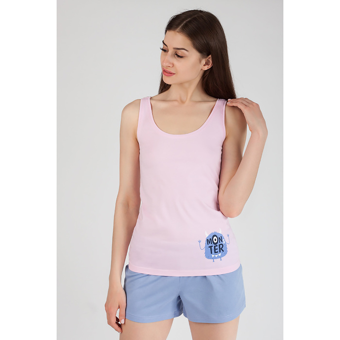 Комплект женский (майка, шорты) 8994 цвет розовый, р-р 48