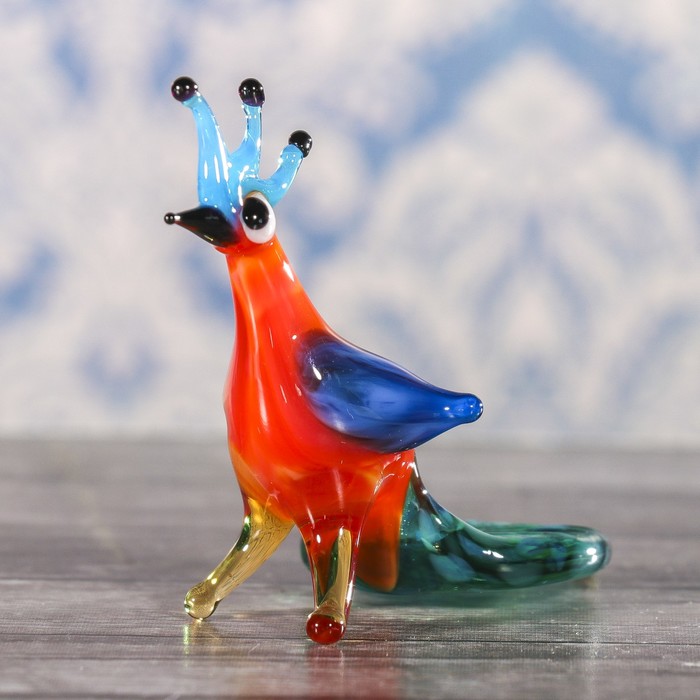 Сувенир стекло средняя фигурка "Жар-птица" 7х5х3 см МИКС