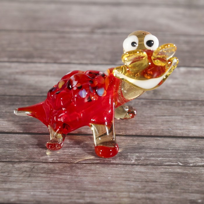 Сувенир стекло средняя фигурка "Черепаха в очках" 6х5х5 см МИКС