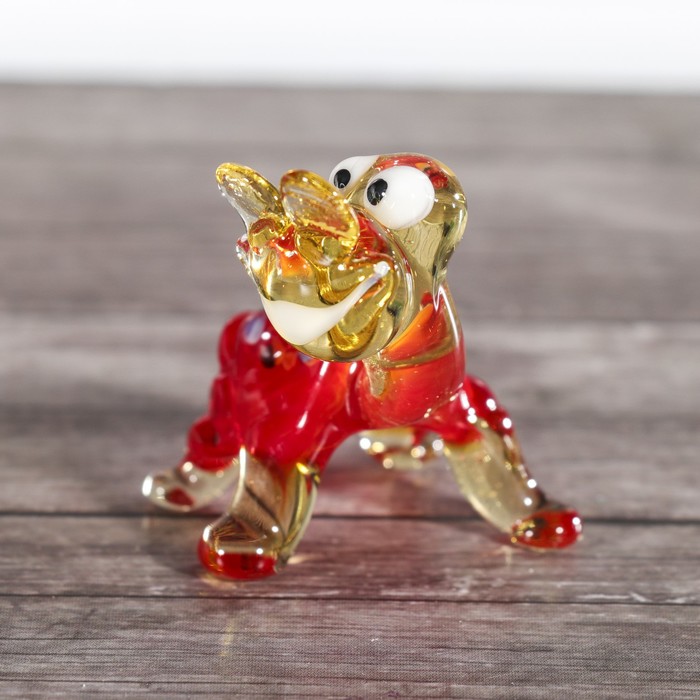 Сувенир стекло средняя фигурка "Черепаха в очках" 6х5х5 см МИКС