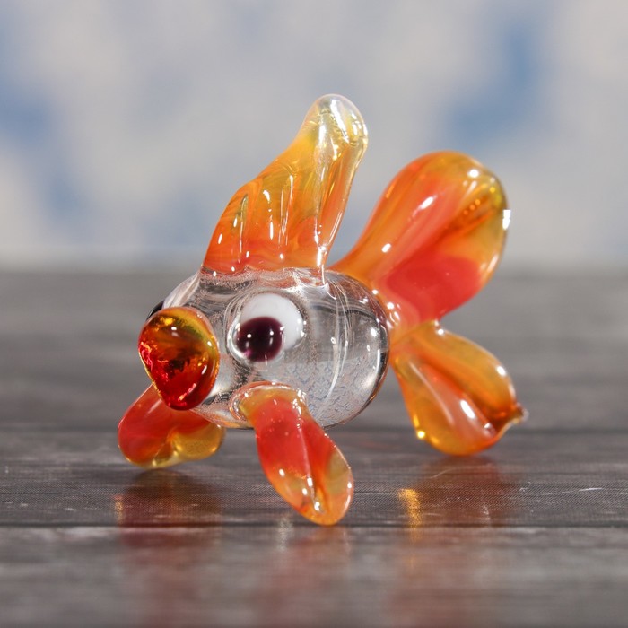 Сувенир стекло микро "Рыба"  4х3х3 см МИКС