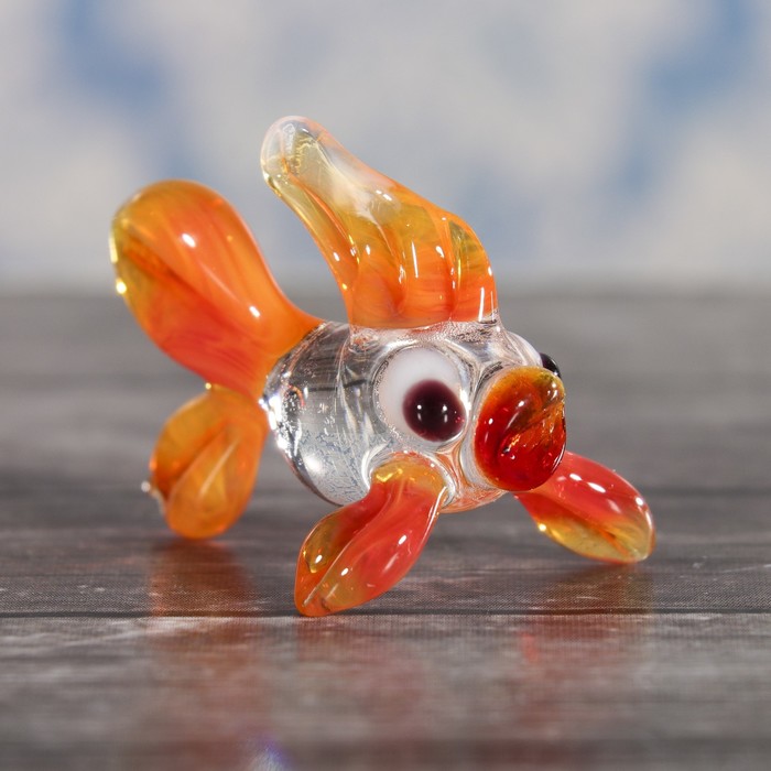 Сувенир стекло микро "Рыба" 4х3х3 см МИКС