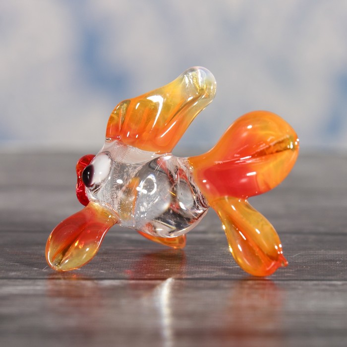 Сувенир стекло микро "Рыба" 4х3х3 см МИКС