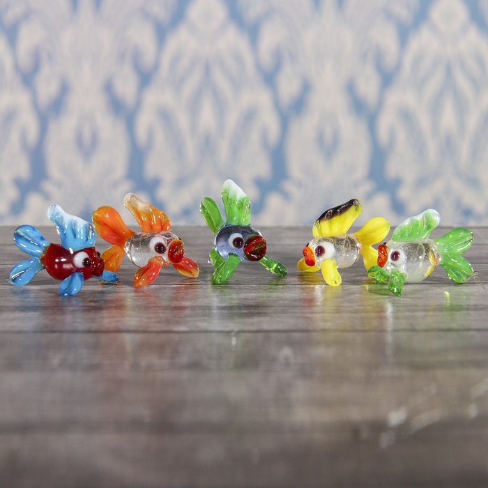 Сувенир стекло микро "Рыба" 4х3х3 см МИКС