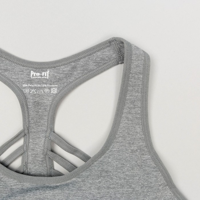 Топ-бра женский 31736, цвет серый меланж, р-р 48-50 (L)