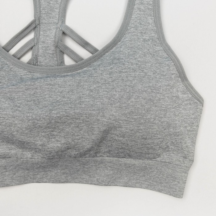 Топ-бра женский 31736, цвет серый меланж, р-р 48-50 (L)