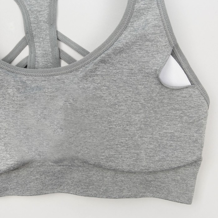 Топ-бра женский 31736, цвет серый меланж, р-р 48-50 (L)