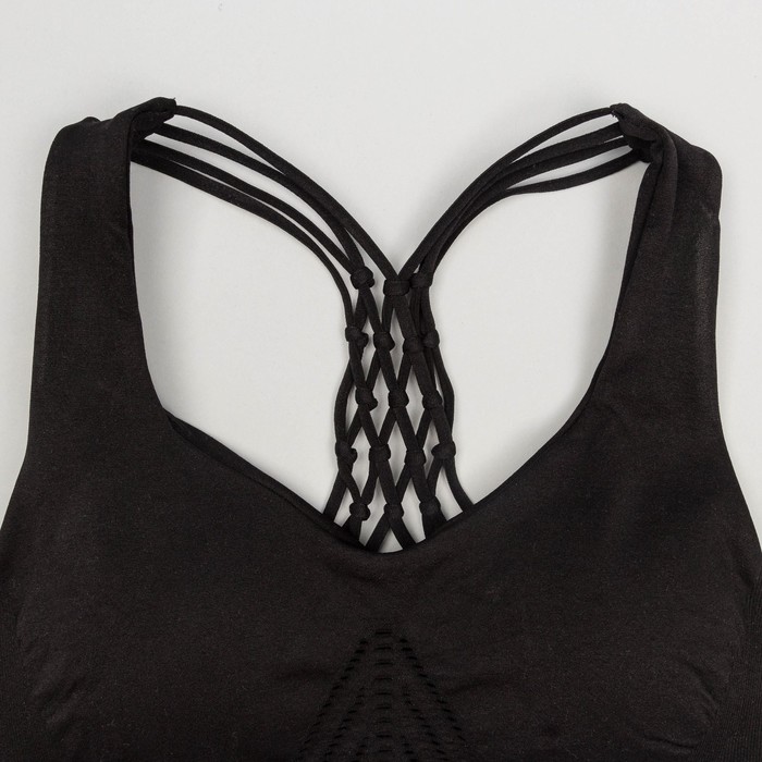 Топ-бра женский спортивный 31809, цвет чёрный, р-р 40-42 (S)