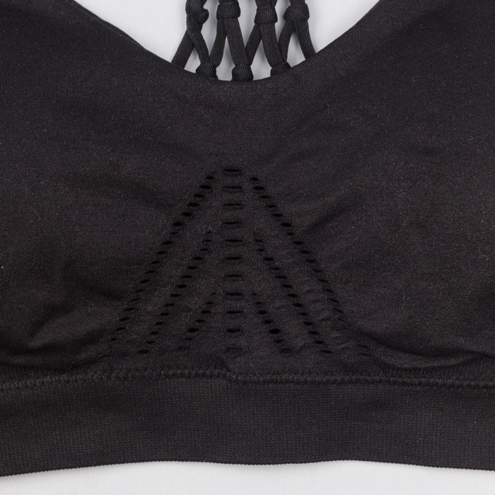 Топ-бра женский спортивный 31809, цвет чёрный, р-р 40-42 (S)