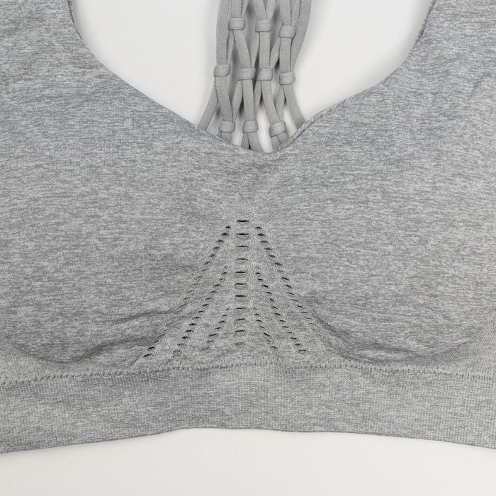 Топ-бра женский 31809, цвет серый меланж, р-р 40-42 (S)