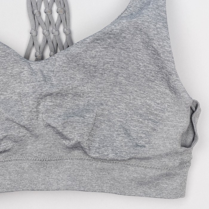 Топ-бра женский 31809, цвет серый меланж, р-р 40-42 (S)