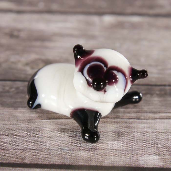 Сувенир стекло микро "Кошка"  4х3х2 см