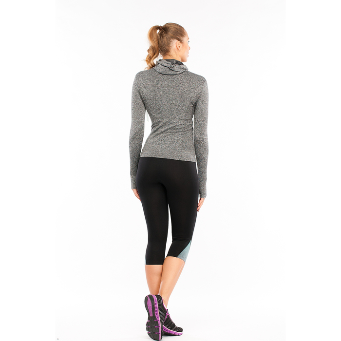 Толстовка женская спортивная 219, цвет серый меланж, р-р 44-46 (M)