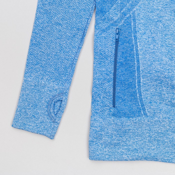 Толстовка женская спортивная 219, цвет синий меланж, р-р 40-42 (S)