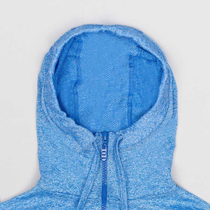 Толстовка женская спортивная 219, цвет синий меланж, р-р 44-46 (M)