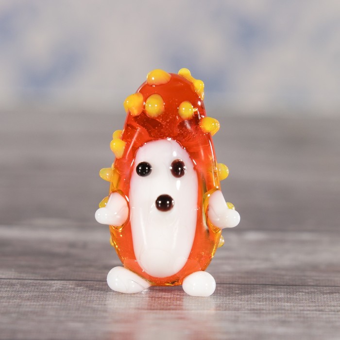 Сувенир стекло микро "Ежик" 4х3х2 см МИКС