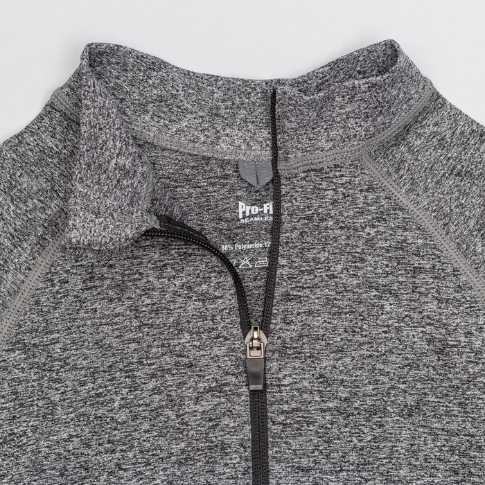 Толстовка женская спортивная 17839, цвет серый меланж/чёрный, р-р 40-42 (S)