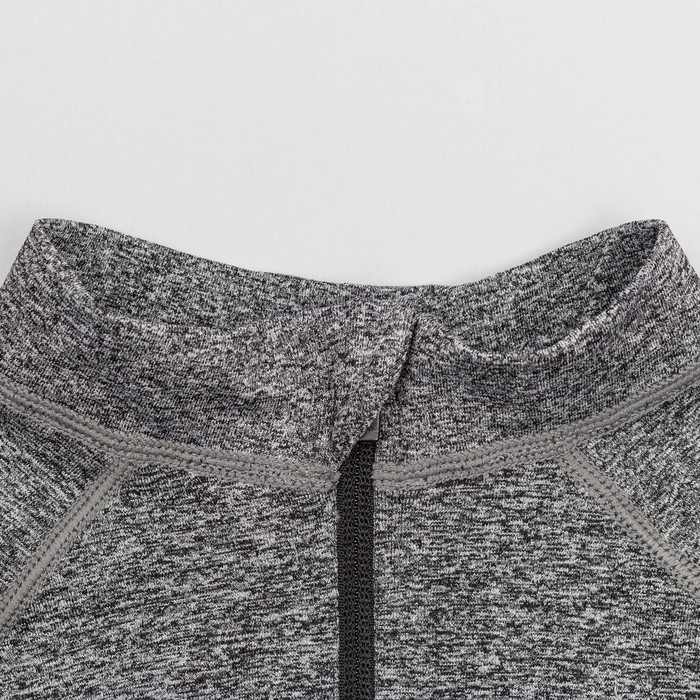 Толстовка женская спортивная 17839, цвет серый меланж/чёрный, р-р 40-42 (S)