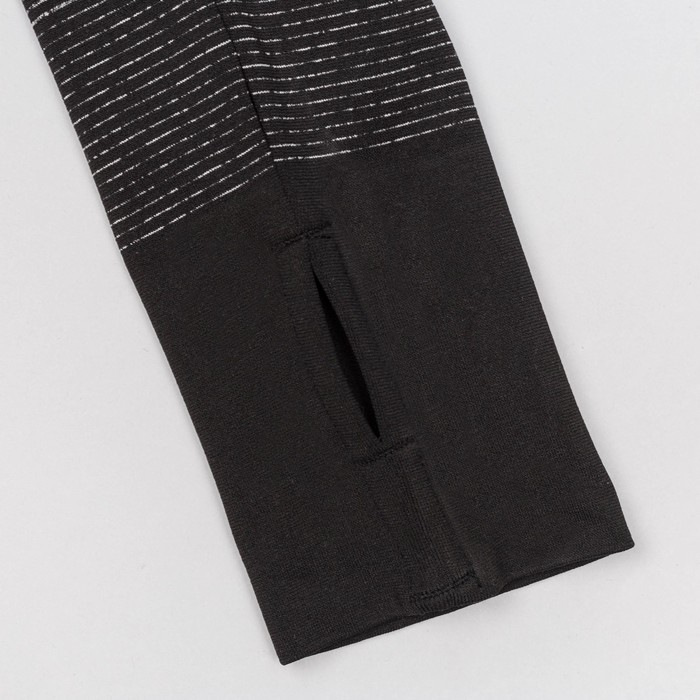 Толстовка женская спортивная 17839, цвет серый меланж/чёрный, р-р 44-46 (М)