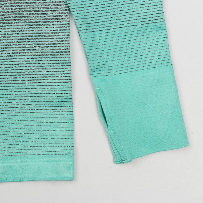 Толстовка женская спортивная 17839, цвет серый меланж/мятный, р-р 40-42 (S)