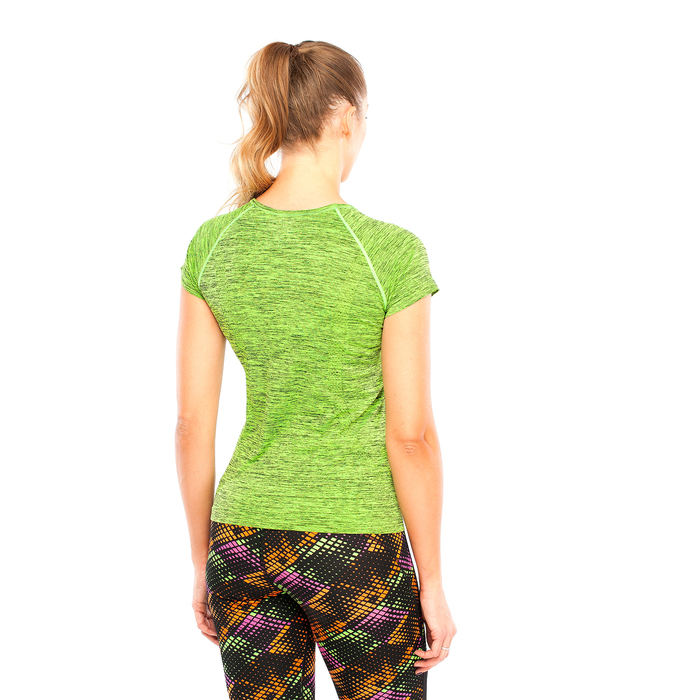 Футболка женская спортивная LF006, цвет зелёный, р-р 48-54 (L/XL)