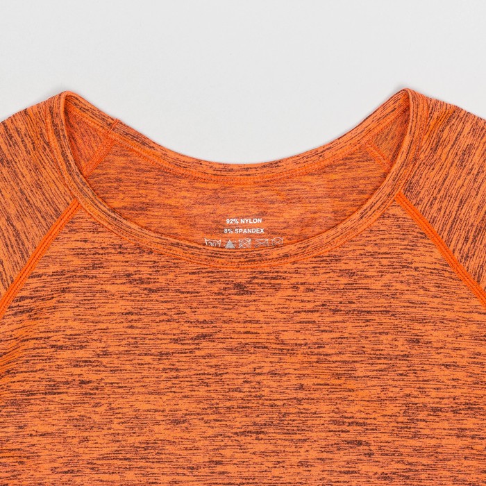 Футболка женская спортивная LF006, цвет оранжевый меланж, р-р 40-46 (S/M)