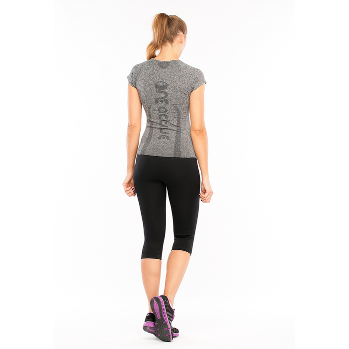 Футболка женская спортивная LF008, цвет серый меланж, р-р 40-42 (S)