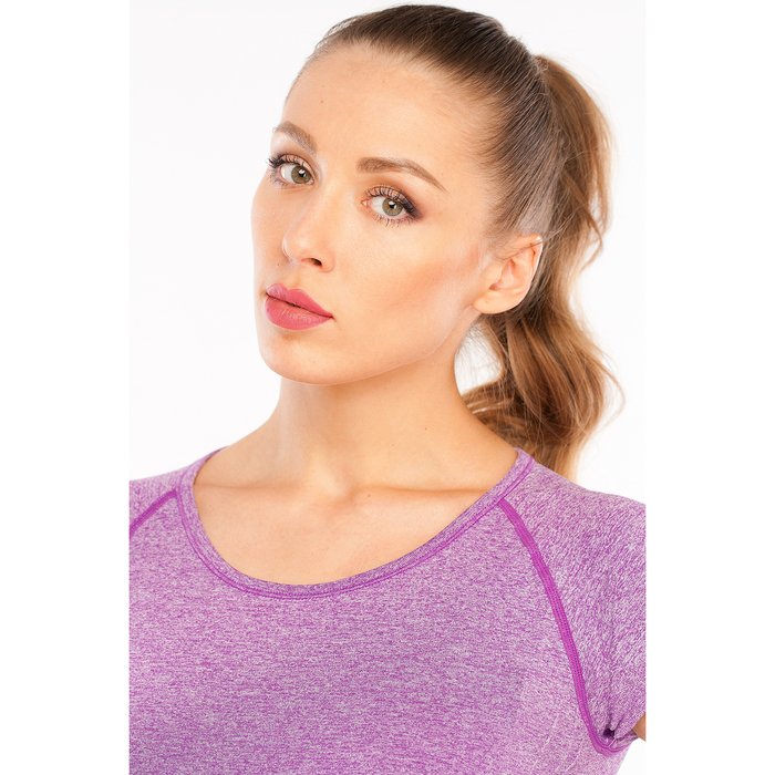 Футболка женская спортивная LF008, цвет розовый меланж, р-р 44-46 (M)