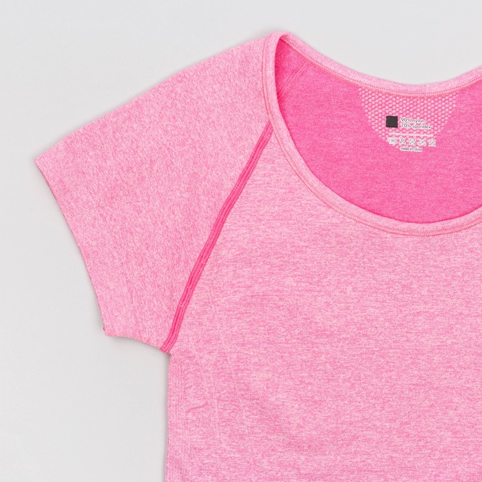 Футболка женская спортивная LF008, цвет розовый меланж, р-р 44-46 (M)