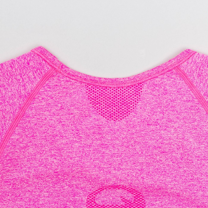 Футболка женская спортивная LF008, цвет розовый меланж, р-р 40-42 (S)