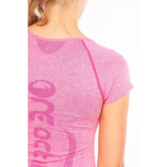 Футболка женская спортивная LF008, цвет розовый меланж, р-р 48-52 (L)