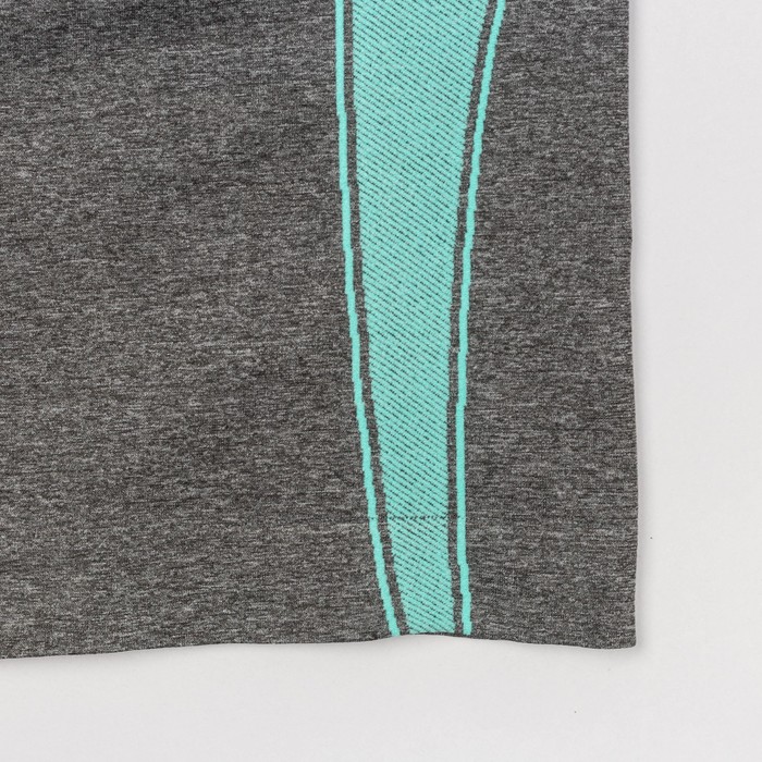 Майка женская спортивная JC002, цвет серый меланж/мятный, р-р 56-68 (XXL)