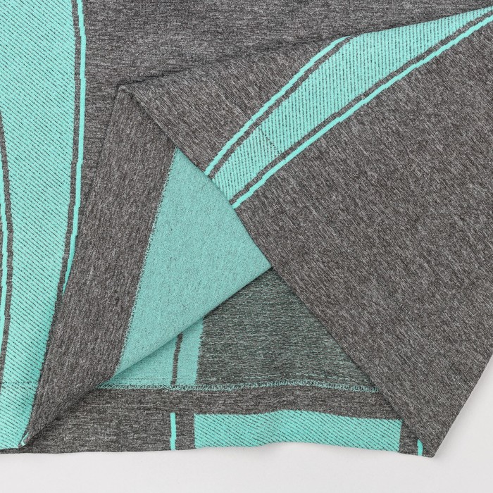 Майка женская спортивная JC002, цвет серый меланж/мятный, р-р 56-68 (XXL)