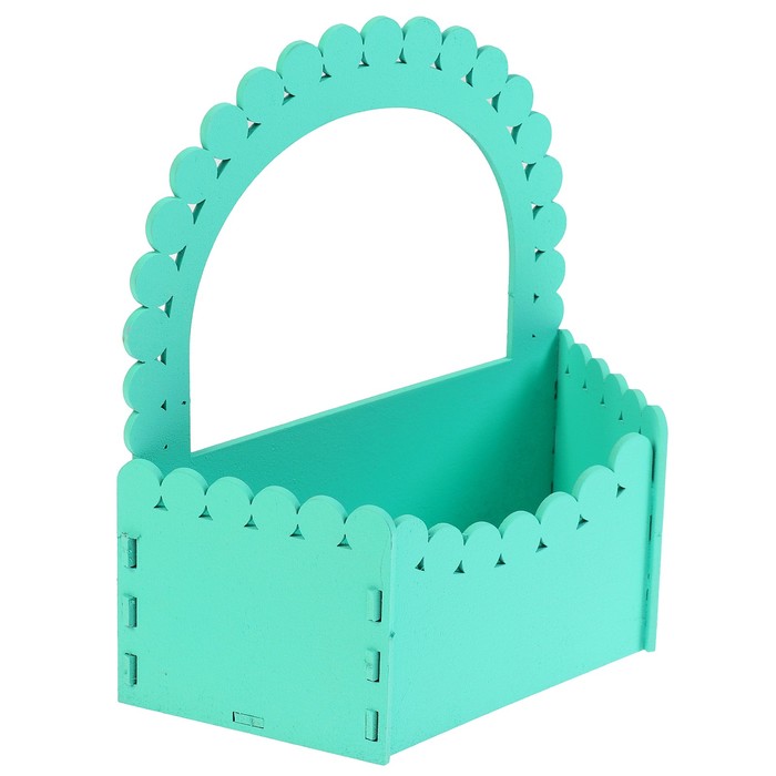 Кашпо флористическое "Корзиночка", тиффани, 18,5х7,5х20см