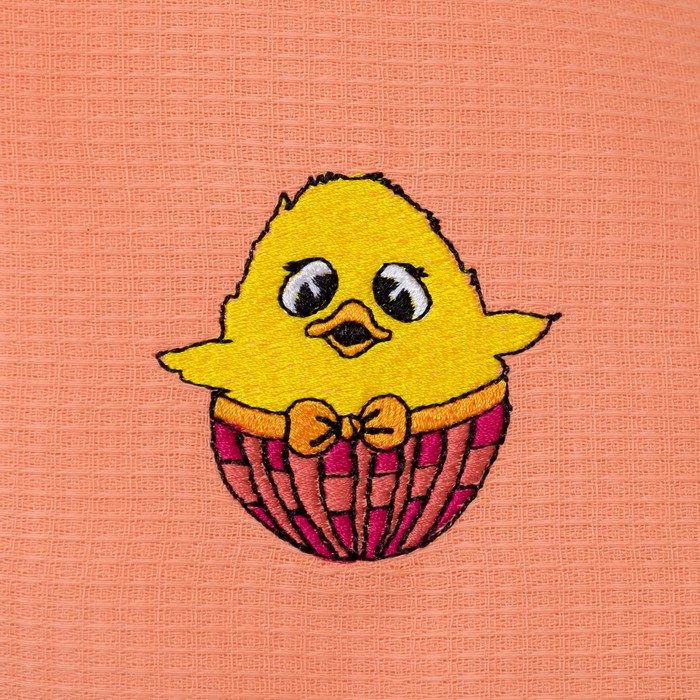 Полотенце детское "Доляна" Цыпа, цвет коралловый 40х70 см, 100% хл, 150 г/м²