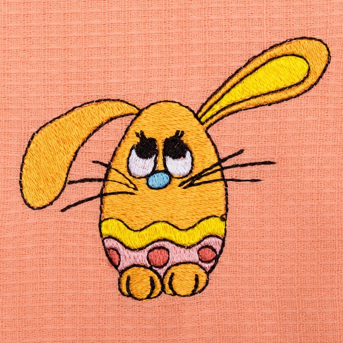 Полотенце детское "Доляна" Зая, цвет коралловый 40х70 см, 100% хлопок, 150 г/м²