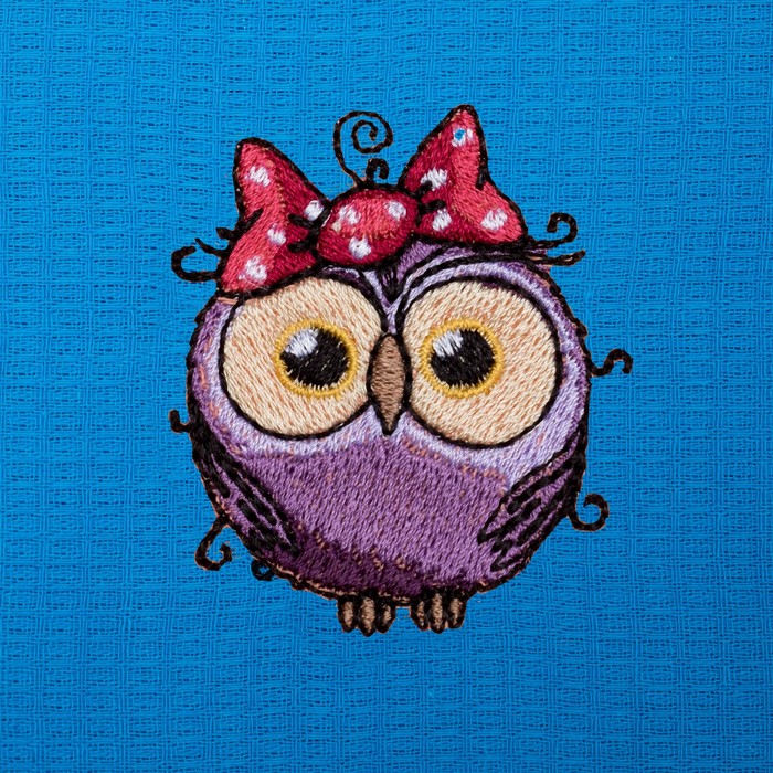 Полотенце детское "Доляна" Совушка, цвет небесный 40х70 см, 100% хлопок, 150 г/м²