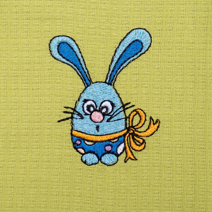 Полотенце детское "Доляна" Зайка, цвет оливковый 40х70 см, 100% хлопок, 150 г/м²