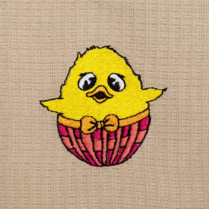 Полотенце детское "Доляна" Цыпа, цвет песочный 40х70 см, 100% хлопок, 150 г/м²