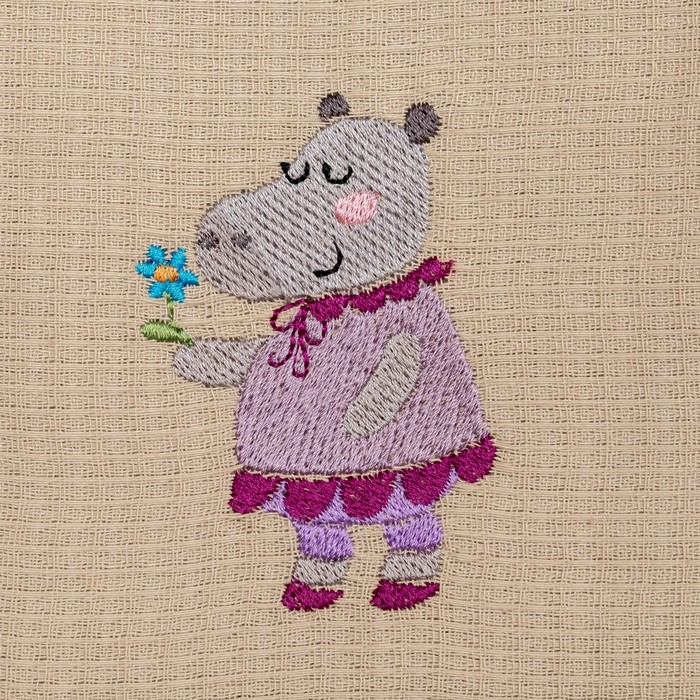 Полотенце детское "Доляна" Бегомотик, цвет песочный 40х70 см, 100% хлопок, 150 г/м²