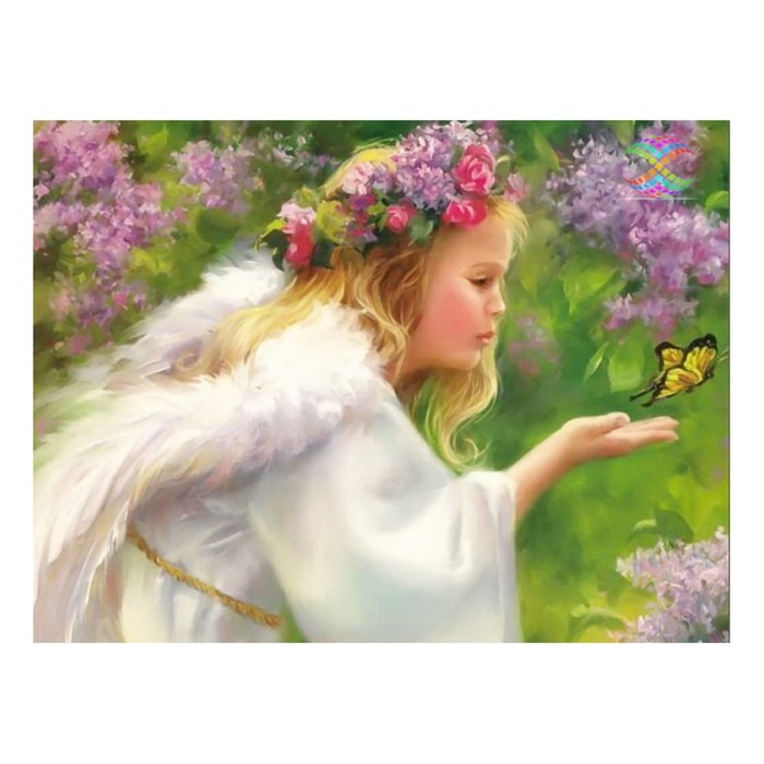 Картина стразами "Ангел и бабочка"