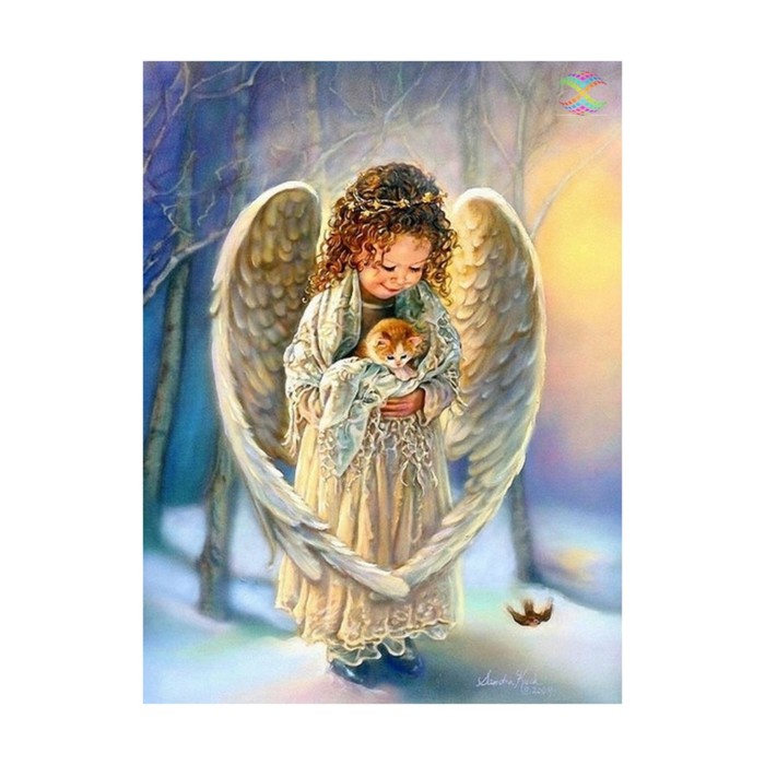 Картина стразами "Зимний ангел" Сандра Кук"