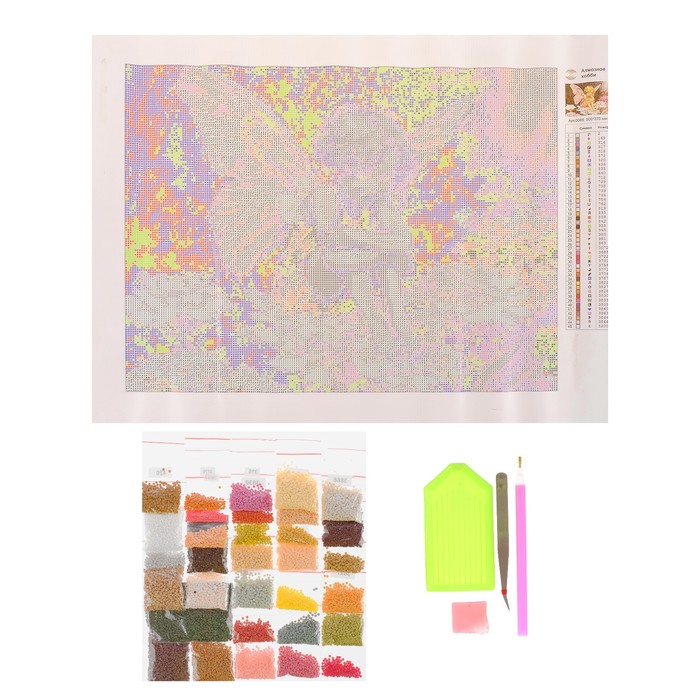 Картина стразами "Ангел на цветах" Сесиль Мэри Баркер"