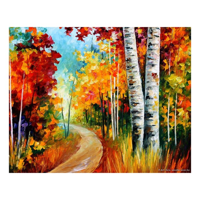 Картина стразами "Белые берёзки" Леонид Афремов"