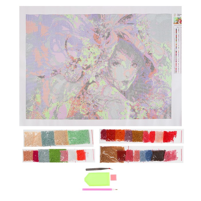 Картина стразами "Девушка в шляпе"