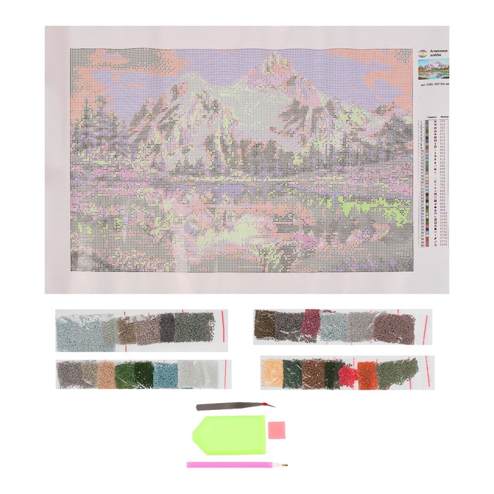 Картина стразами "Оазис в горах"