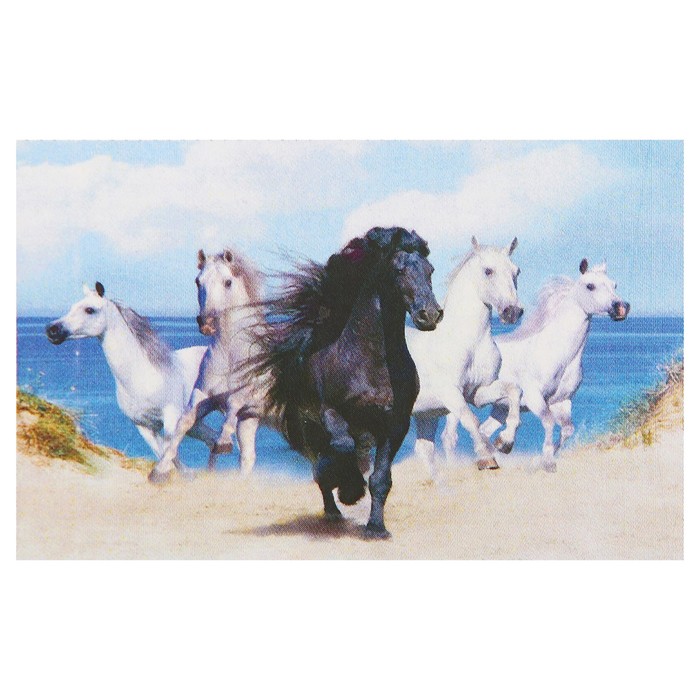 Картина стразами "Кони и море"