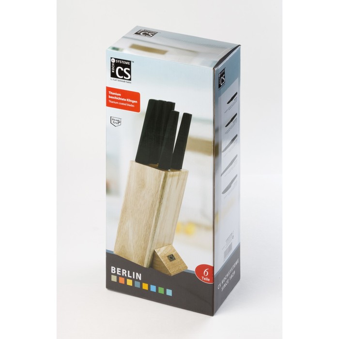 Набор ножей CS BERLIN, 5 шт + блок