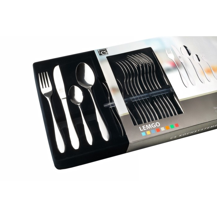 Набор столовых приборов CS LEMGO, зеркальная полировка, 30 предметов